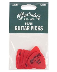 Martin SPA pick pack Delrin picks 12-pcs, 0.50mm red