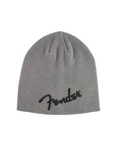 Fender Clothing Headwear logo beanie, charcoal heather gray, one size