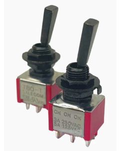 Allparts On-On-On miniswitch, DPDT, black