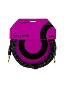 Boston Prime Series woven jacket instrument cable jack-jack, 3.0 meter, black tweed