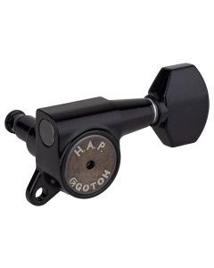 Gotoh SG381 machine heads with HAP and 07 buttons, 6L, black