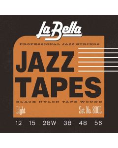 LaBella Nylon Tape Wound Electrics snarenset elektrisch, light, 012-015-028-038-048-056, extra E-1 en B-2