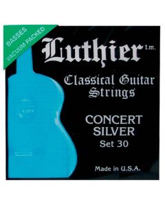 Luthier snarenset klassiek, Concert White Silver, medium-hard tension