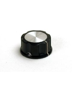 Knob Classic Fluted black/silver