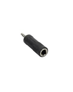 Verloop plug, 6,3mm jack female stereo, 3,5mm jack male stereo