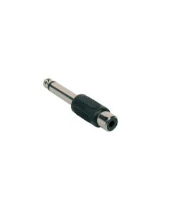 Verloop plug, RCA female 6,3mm jack male mono