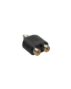 Verloop plug, 2x RCA female, RCA male