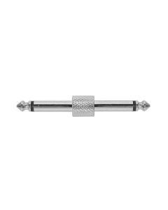 Verloop plug, 6,3mm jack male mono, 6,3mm jack male mono, metaal