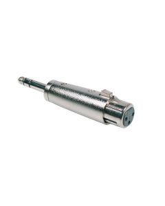 Verloop plug, XLR female metaal, 6,3mm jack male stereo