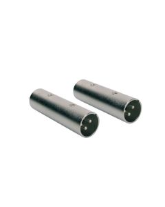 Verloop plug, XLR male metaal, XLR male