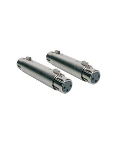 Verloop plug, XLR female metaal, XLR female