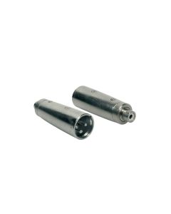 Verloop plug, XLR male metaal, RCA female