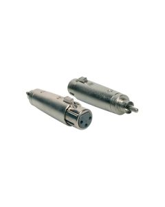Verloop plug, XLR female metaal, RCA male