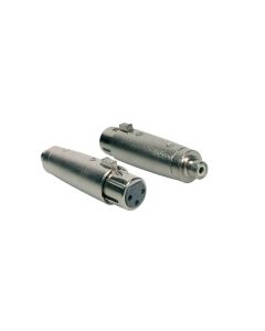 Verloop plug, XLR female metaal, RCA female