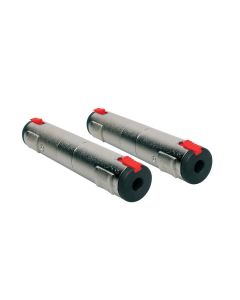 Verloop plug, 6,3mm jack female stereo lock metaal, 6,3mm jack female stereo lock