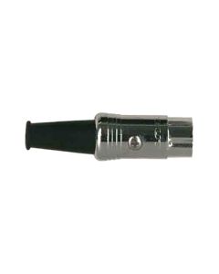 Din plug, male, 5-polig, 45 gr., metaal nikkel