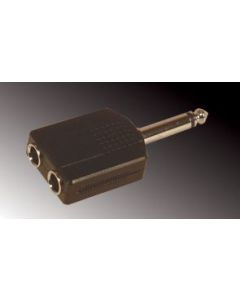 Adapter 2 jack female naar Jack mono