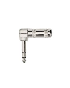 Jack plug, 6,3mm, 3-polig, nikkel, haaks, met veer 7mm