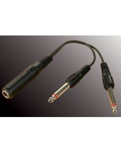 Jackplug mono - 2 x jack mono