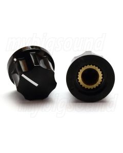 Knob Classic Black Fluted