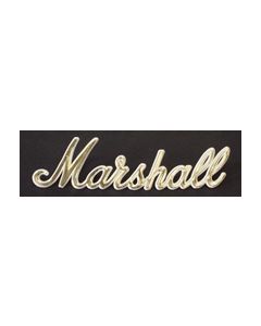 Marshall®-logo, 15 cm, wit + gouden afwerking